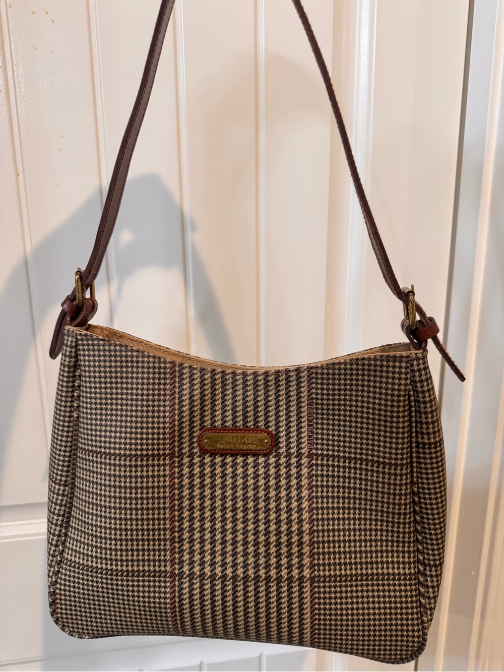 Vintage Polo Ralph lauren Houndstooth Shoulder Bag